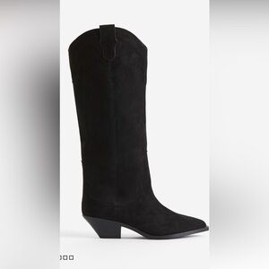 H&M Black Cowboy Boots